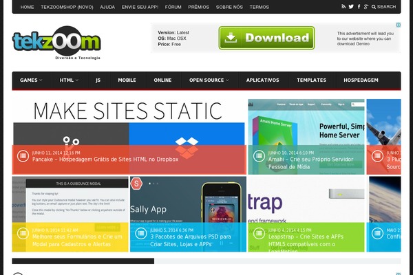 Site using Theia-sticky-sidebar plugin