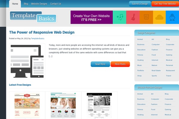 templatebasics.com site used Education-insight