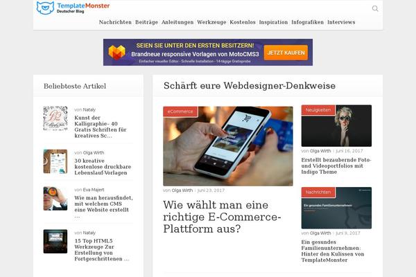 templatemonsterblog.de site used Redesign