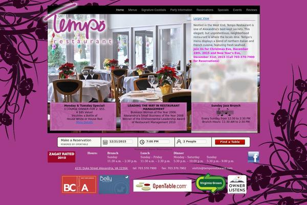 temporestaurant.com site used Thetrellis