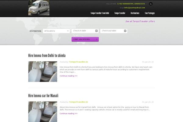 Traveler theme site design template sample