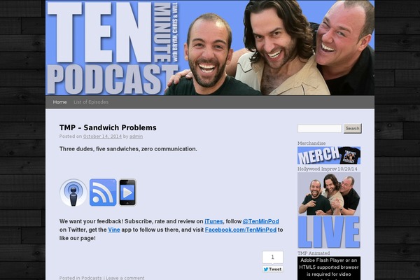 tenminutepodcast.com site used Suffice