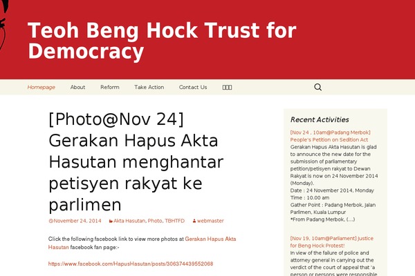 teohbenghock.org site used Clean-blocks