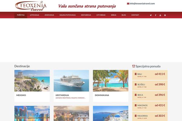 Travelo theme site design template sample
