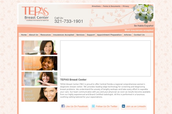 tepasbreastcenter.com site used Tepasbreastcenter