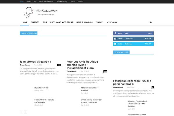 teresamorone.com site used Archivio