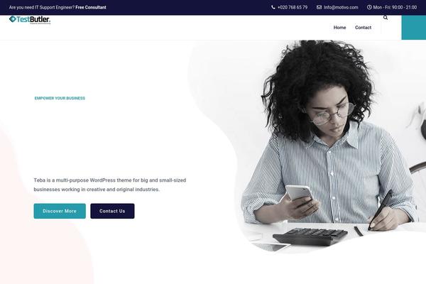 Teba theme site design template sample
