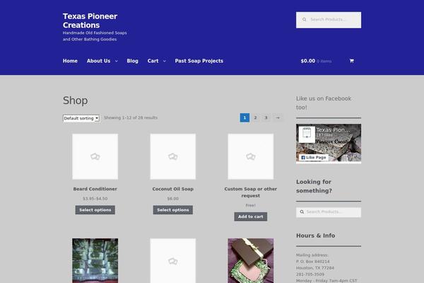 Storefront theme site design template sample