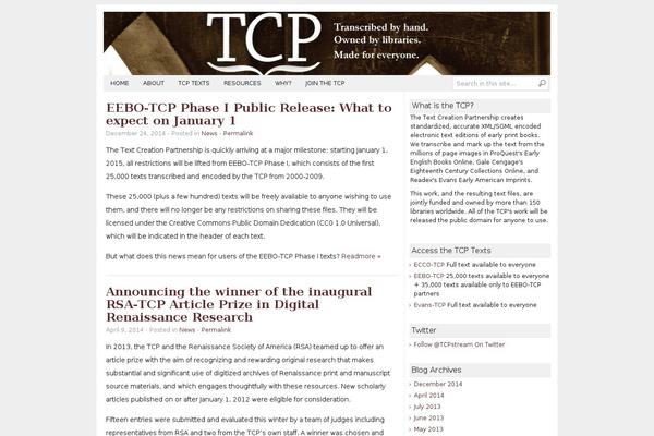 textcreationpartnership.org site used Mlibrary-twentyseventeen