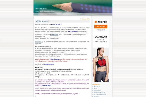 Peruns Weblog theme site design template sample