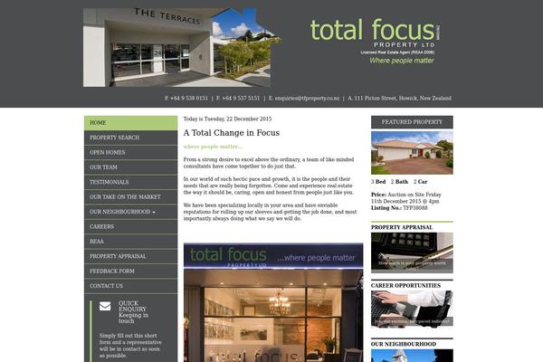 Tiny Framework theme site design template sample