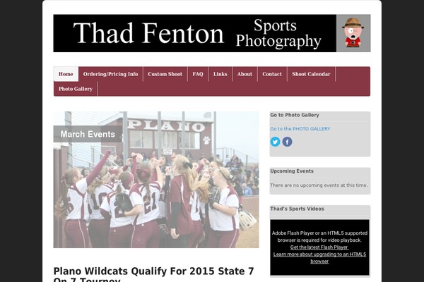 thadfenton.com site used Responsive Brix
