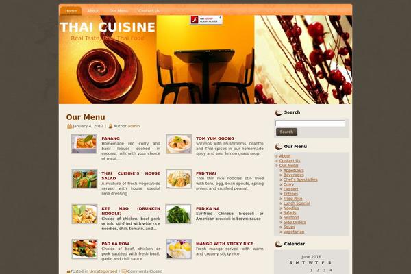 Restaurant Recipe theme site design template sample