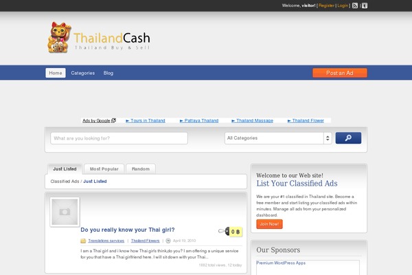 ClassiPress theme site design template sample
