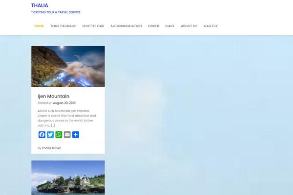 thaliatravel.com site used Blogtay