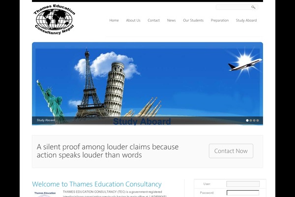 thames.edu.np site used Oceanwebtechcom