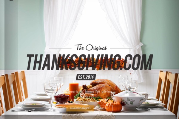 thanksgiving theme websites examples