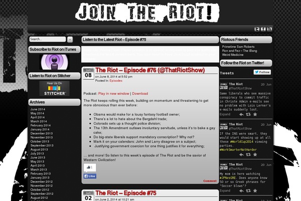 thatriotshow.com site used MH MusicMag