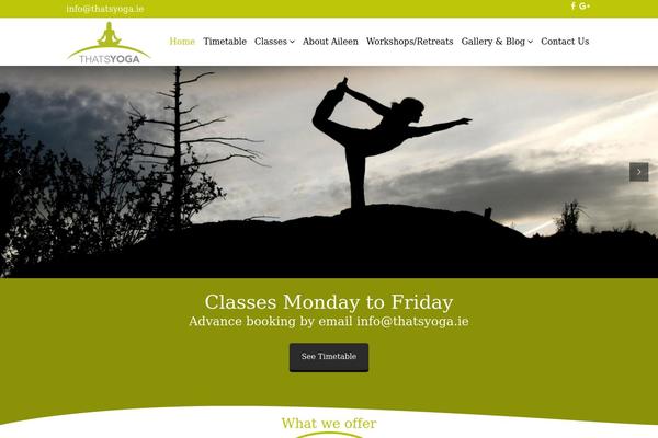 thatsyoga.ie site used Wiz-child
