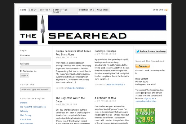 the-spearhead.com site used Jstork19_custom