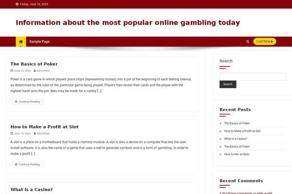theaceofsandwiches.com site used News-portal-elementrix