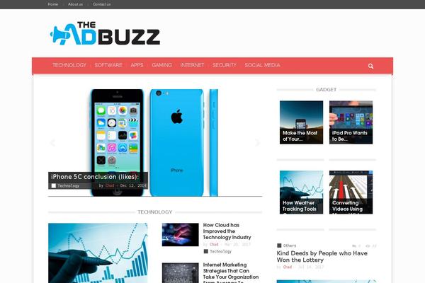 Magazin theme site design template sample