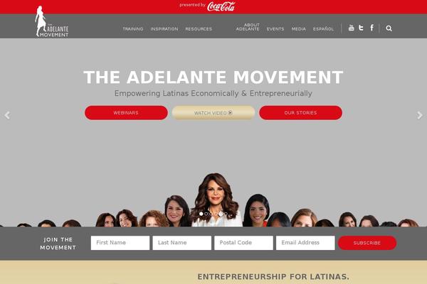 theadelantemovement.com site used Adelante