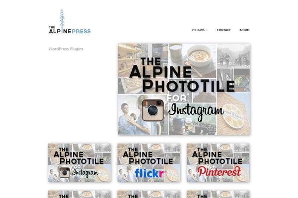 Site using Alpine PhotoTile for Pinterest plugin