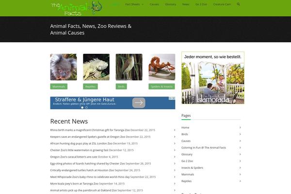 theanimalfacts.com site used Twenty Twenty-One