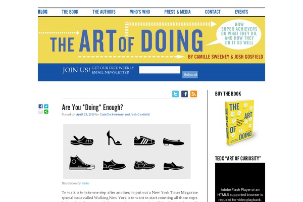 theartofdoing.com site used Taod