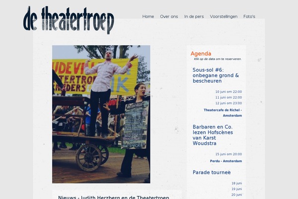 theatertroep.nl site used Theatertroep