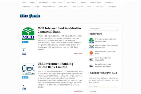 bank theme websites examples