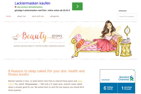 thebeautygypsy.com site used Mia-theme