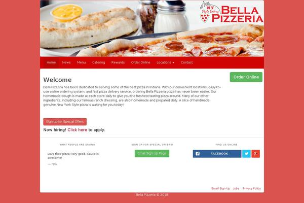 thebellapizza.com site used Bella
