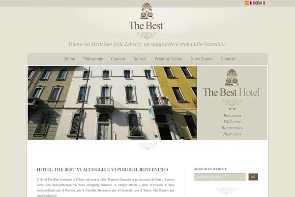 Hotel theme site design template sample