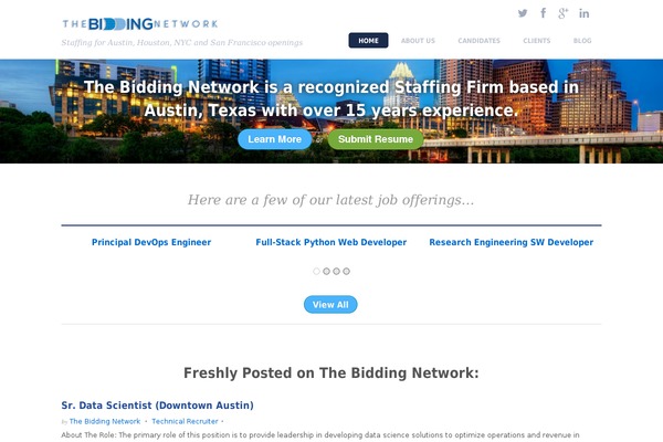 thebiddingnetwork.com site used Bizco-child