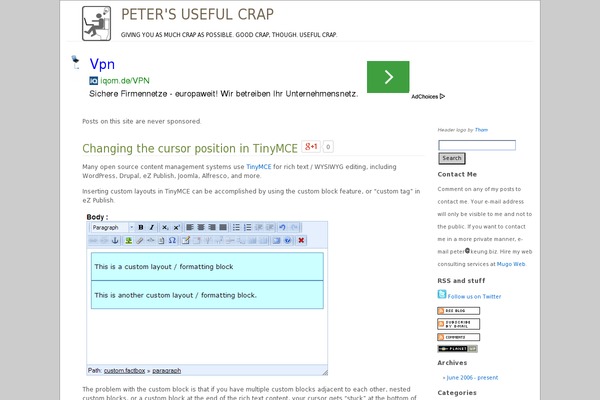 Peter theme site design template sample