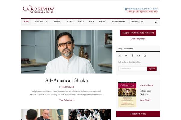 thecairoreview.com site used Cairo-theme-2018