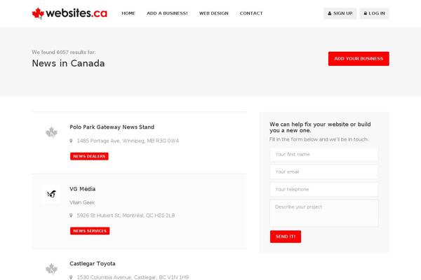 thecanadiandaily.ca site used Css