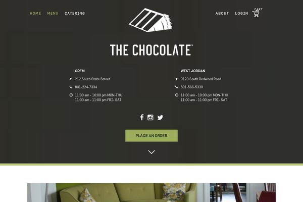 Chocolate theme site design template sample
