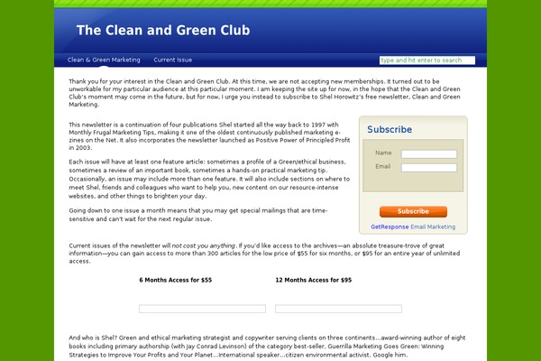 thecleanandgreenclub.com site used Fresh-compact