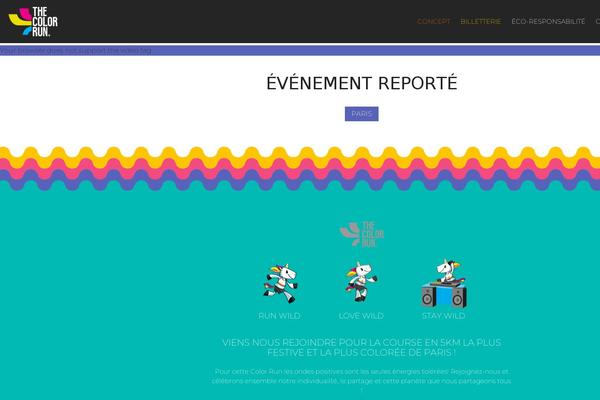 thecolorrun.fr site used Theme-tcr-love