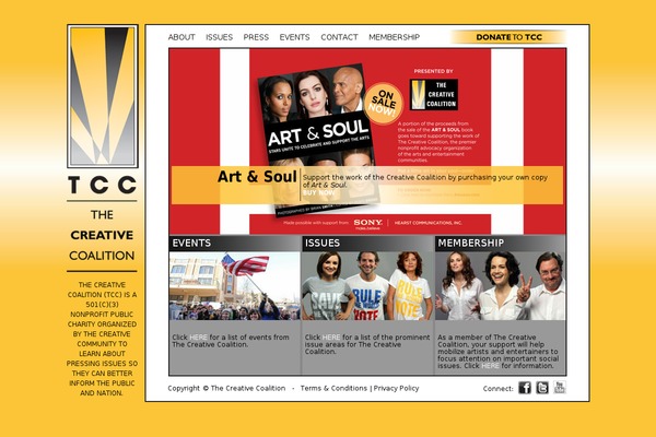 thecreativecoalition.org site used Tcc