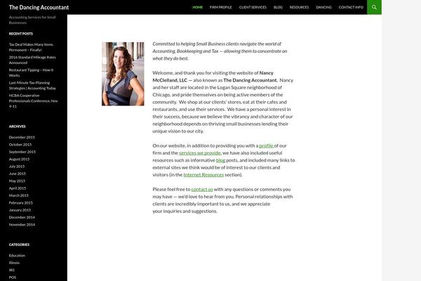 Twenty Fourteen theme site design template sample