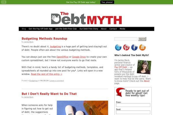 thedebtmyth.com site used Coni-pro