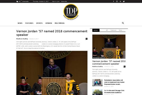 Newspaper theme site design template sample