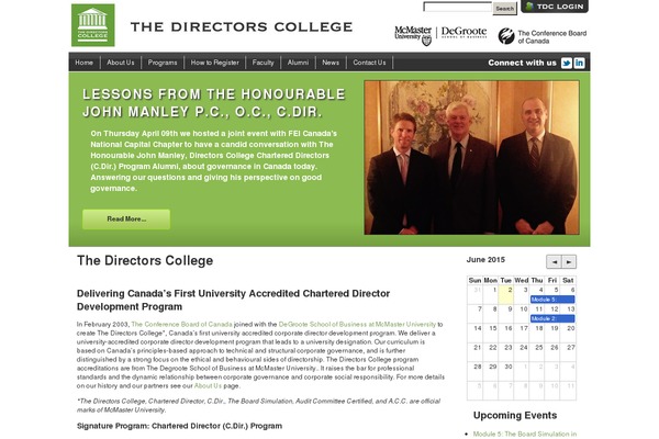 thedirectorscollege.com site used Degroote