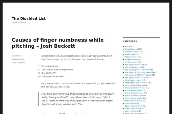 Site using Site Table of Contents plugin