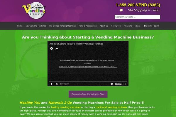 vending theme websites examples