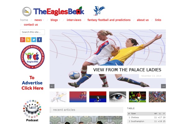 theeaglesbeak.com site used Squaretype